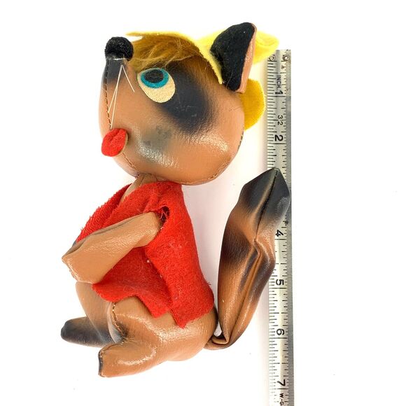 Vintage Dakin Dream Pet Leather Made in Japan Sawdust Filled Animal - Picture 4 of 6